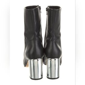 Miista Black and Silver Modern Heeled Boots